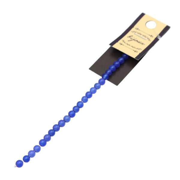 Matériel accessoire "Menu bleu rond en pierre naturelle environ 4 mm 24 pièces YT0701"