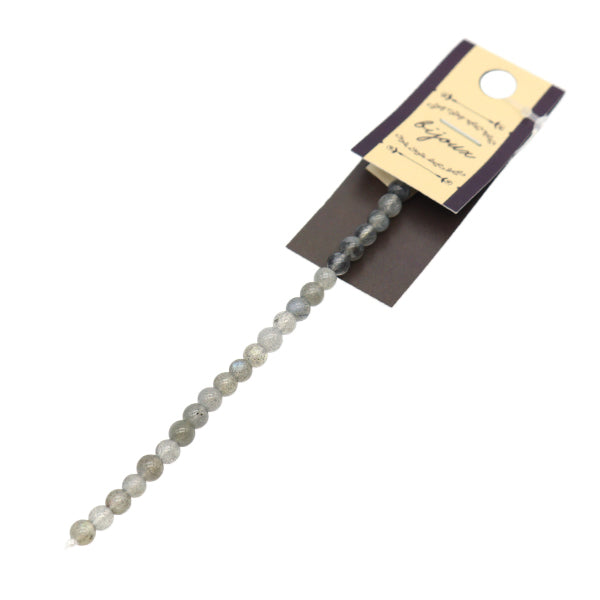 Material de accesorios "piedra de piedra natural redonda de luna aproximadamente 4 mm 24 piezas YT1101"