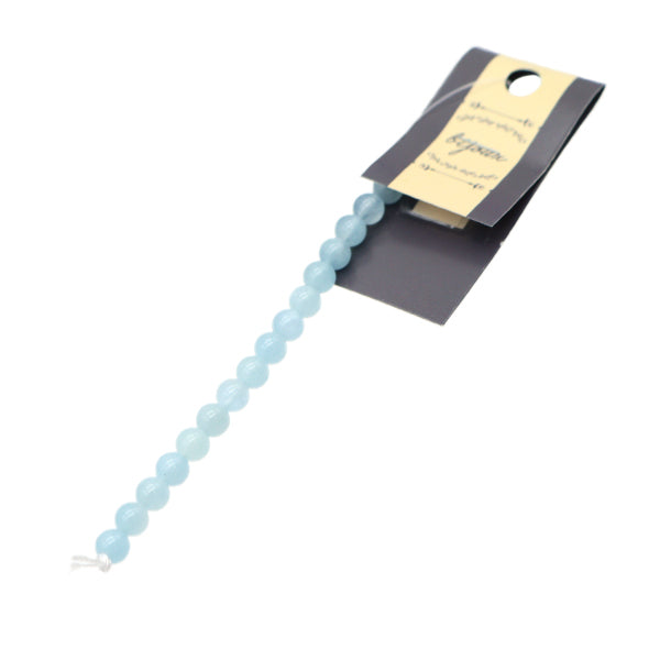 Materiale accessorio "in pietra naturale rotonda acquamarina circa 6 mm 16 pezzi YT1302"