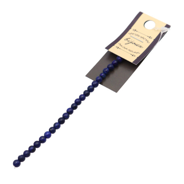 Materiale accessorio "LAPIS rotondo in pietra naturale circa 4 mm 24 pezzi YT1501"