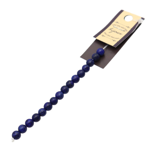 Material de accesorios "Piedra natural redonda lapislázuli de aproximadamente 6 mm 16 piezas YT1502"