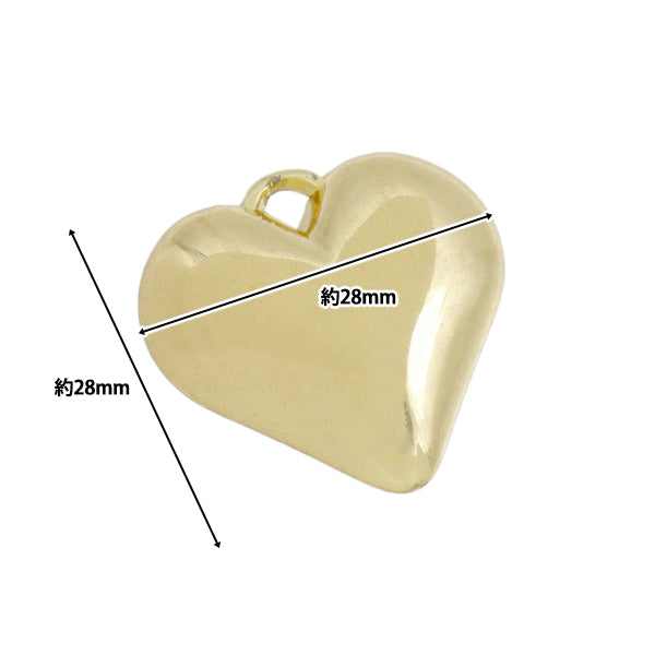 액세서리 재료 "Charm Pukkuri Heart L Size Gold AP24004"