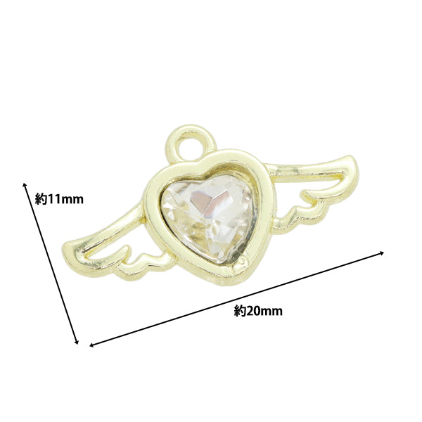 액세서리 재료 "Charm Wingheart Crystal AP24064"