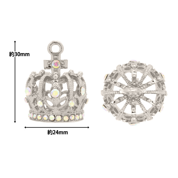액세서리 자료 "매력 그랜드 크라운 실버 AP24035"