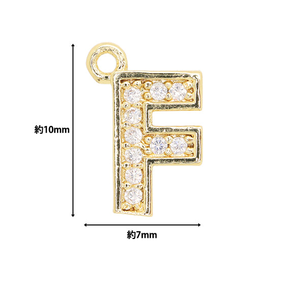 Matériel accessoire "PAVE PAVE INITIAL F, 1 PIÈCE, GOLD AP24070"