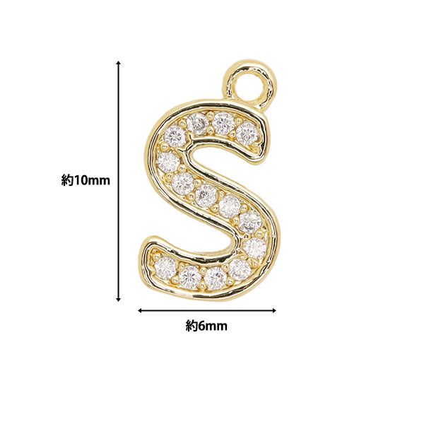 Matériel accessoire "PAVE INITIAL S, 1 pièce, or AP24070"