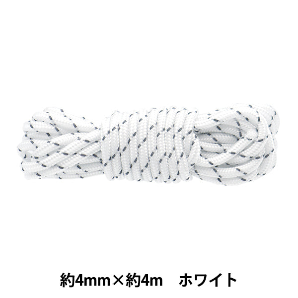 수공예 끈 "낙하산 코드 너비 약 4mm x 4m 흰색 10-4185"