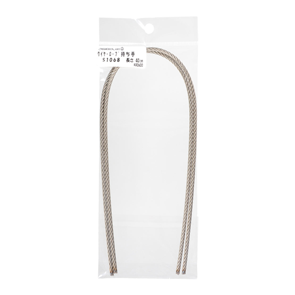 Material de la bolsa "Manija de cable de alambre S1068 40 cm" Arte de cuento de hadas Marchenart