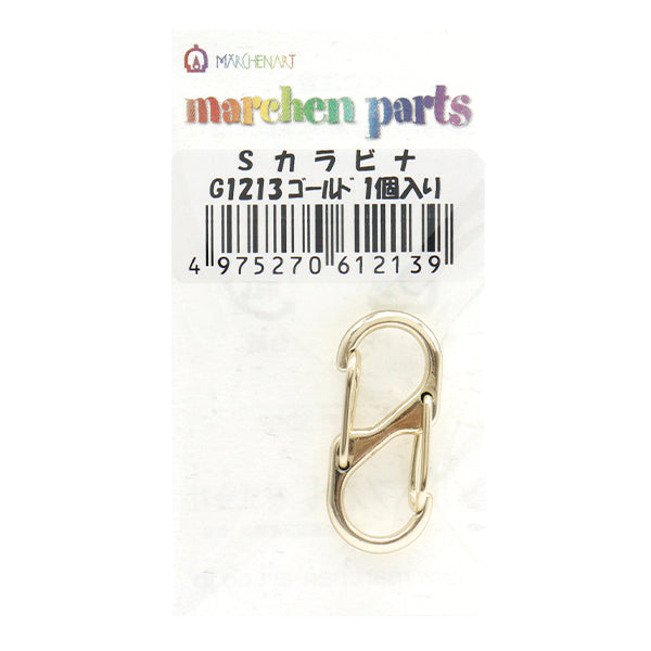 رنين الأجهزة "S Carabiner 14x30mm Gold G1213" Marchenart Fairy Tale Art