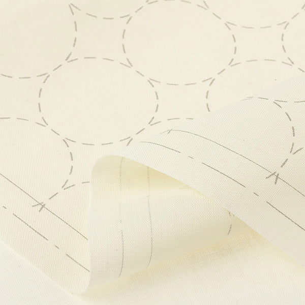 Embroidery kit "Sashiko Cotton linen multi-cloth round tether off-white 98905" LECIEN Lecien cosmo