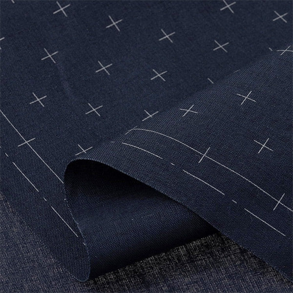 Kit di ricamo "Sashiko Cotone lino in lino in lino kasuri navy 98906" Lecien Lecien Cosmo