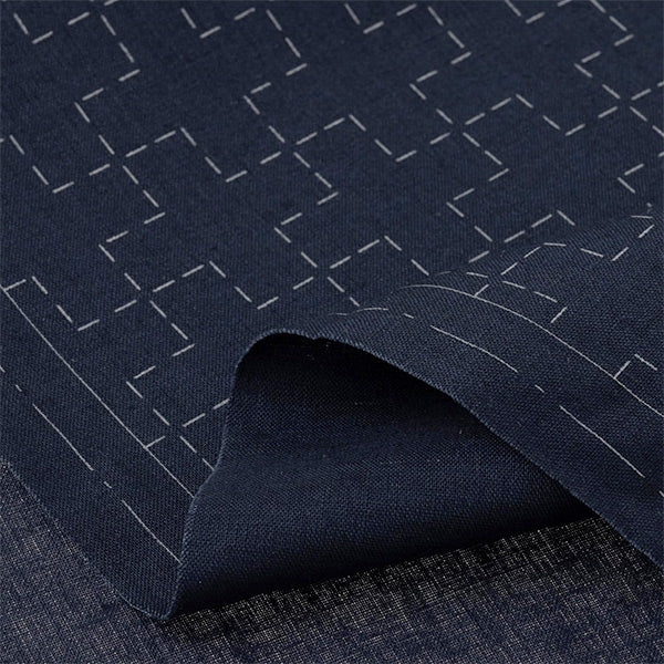 Embroidery kit "Sashiko Cotton linen multi-cloth cross clasp navy 98907" LECIEN Lecien cosmo
