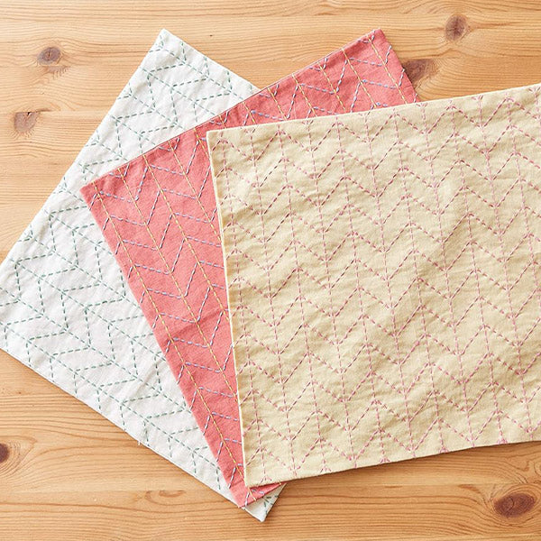 Kit di ricamo "Sashiko Cotone lino in lino multilotto sugiya off-bianco 98908-10" Lecien Lecien Cosmo