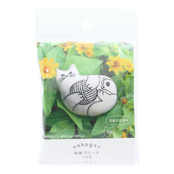 Комплект вышивки "Nekogao вышитый брошь пупок Kinari PHC-126-1" Кусок