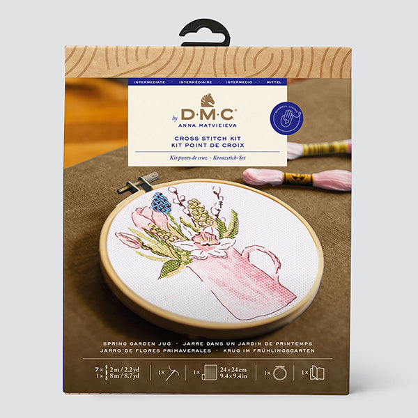 Embroidery kit "Designer Collection Spring Garden Jug BK413" DMC Diementsea