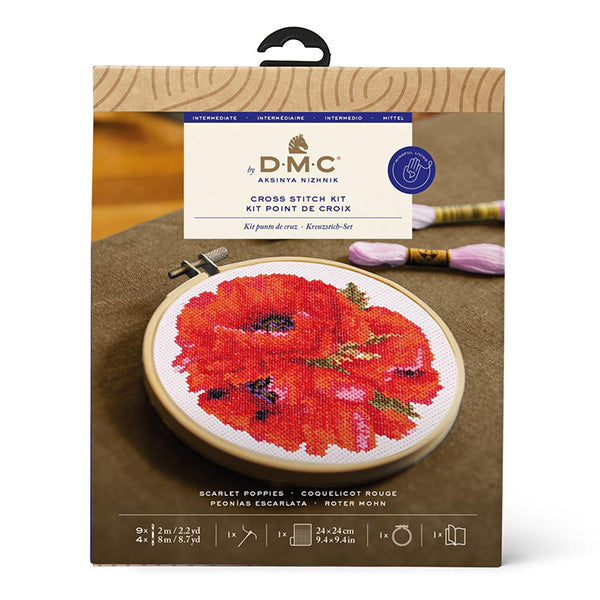 Embroidery kit "Designer Collection Scarlet Poppy BK1817" DMC Diementsea
