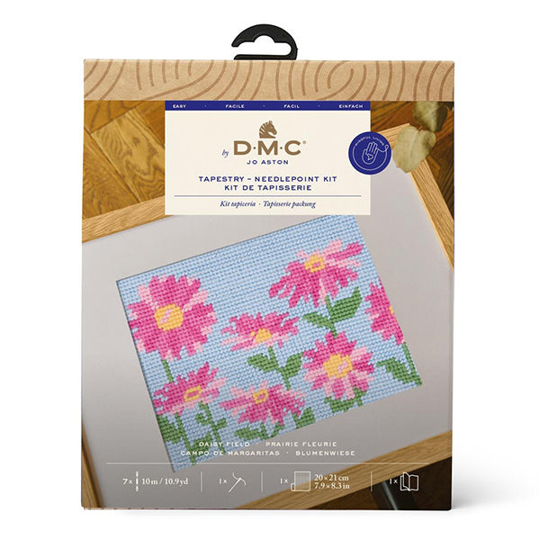 Stickerei Kit "Designer -Kollektion Daisy Field C140K" DMC -Höhlena