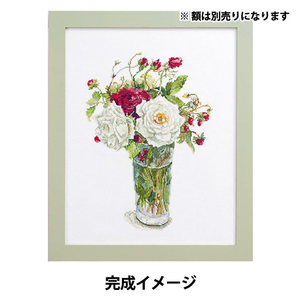 Embroidery Kit "Fujiko Collection Cross Stitch Roses and Wild Strawberry No.552101" LECIEN Lecien COSMO
