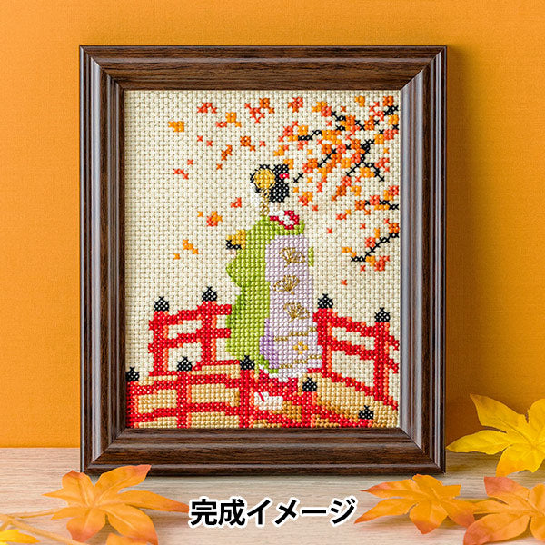 Stickerei Kit "Sparende japanische Jahreszeiten: Herbst Kyoto 522404" Lecien Lecien Cosmo