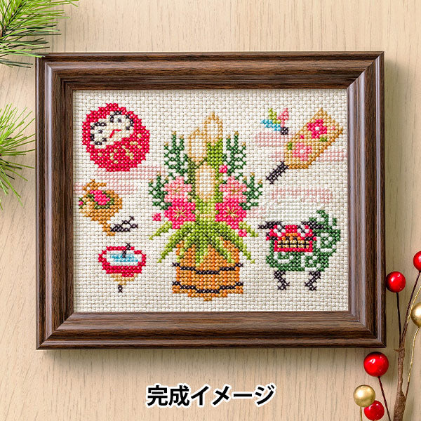 Embroidery Kit "Sparkling Japanese Seasons: New Year's Lucky Enthusiasts 522406" LECIEN Lecien cosmo