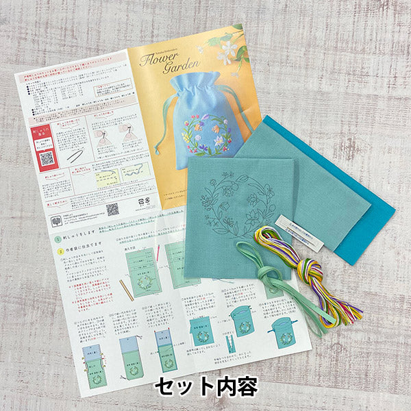 자수키트 "꽃정원 레트로꽃 203" 탠 껍질자수