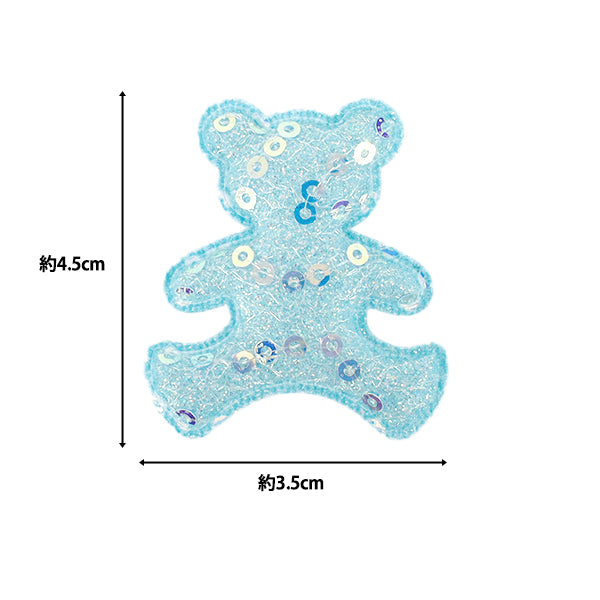 수예부품덕질장식 부품 스팽글 BEAR BLUE 10-5507"