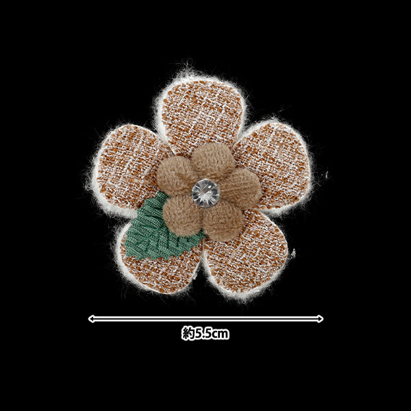 Parti artigianali "FangirlingParti di decorazione Tweed Flower Brown 10-5516"