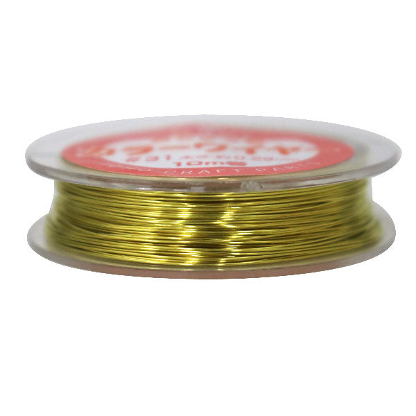 ビーズワイヤー 『真ちゅう製 カラーワイヤー#31 (0.29mm) 10巻 ゴールド』 TOHO BEADS トーホービーズ