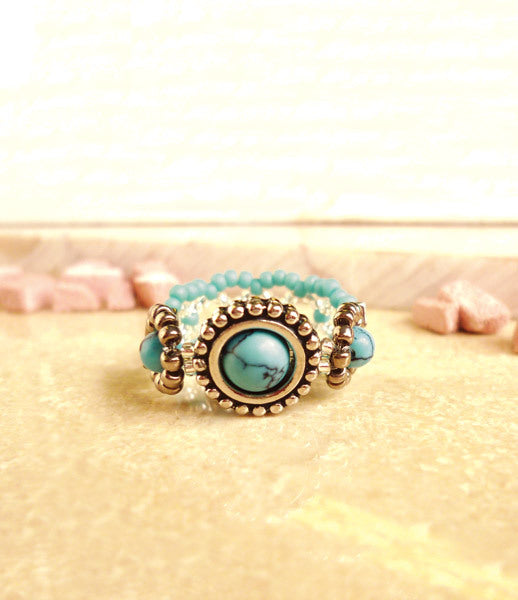 PerlesKit "Kit d'accessoires de couleur turquoise (bague) n ° 106" Miyuki Miyuki