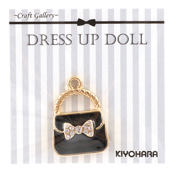 인형 매력 재료 "인형 부품리본가방 검은 색 " KIYOHARA