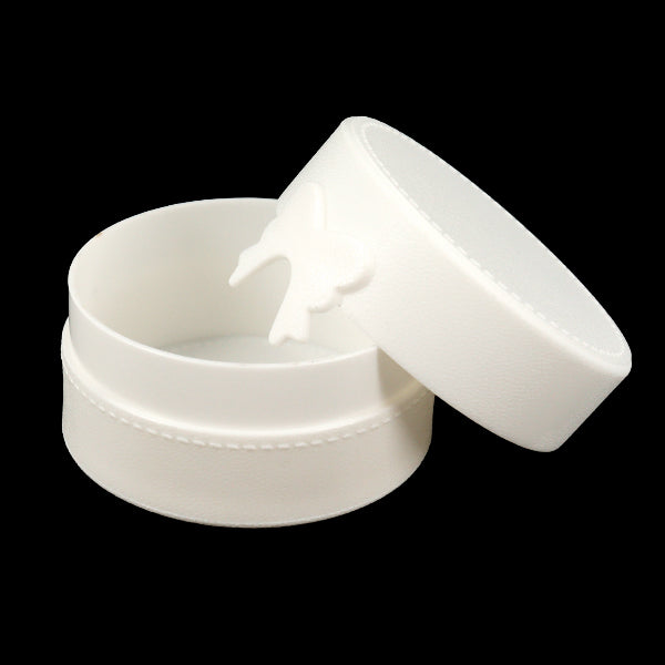 手芸パーツ 『デコレーションベース ラウンドボックス ホワイト DW-24』 KIYOHARA 清原