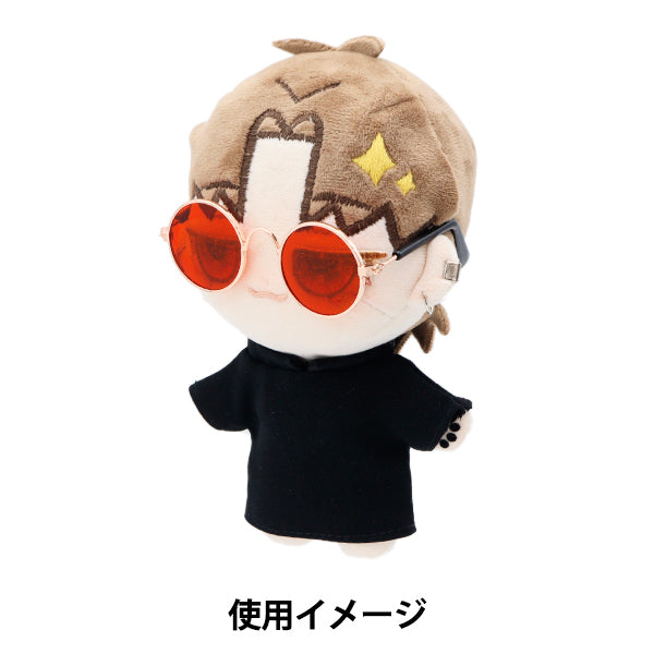 인형 부품 "인형 안경 8cm 빨간색 DA248G8-11"