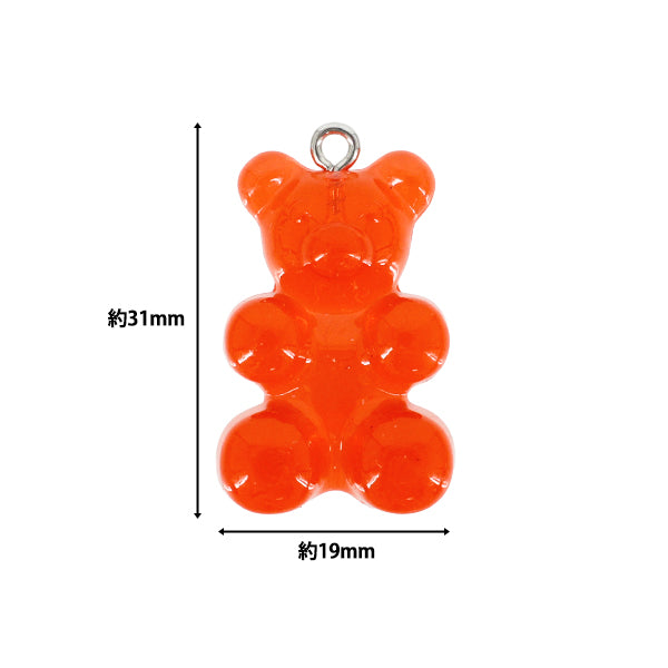 パックビーズ 『アクリルチャーム グミベア 大 ミックス 約8個入り A4946』