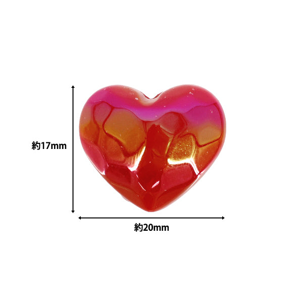 عليةخرز "الأكريليكخرز مزيج القلب ، 10 قطع ، A5025"