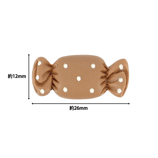 手芸パーツ 『樹脂デコパーツ 貼付けタイプ キャンディー キャラメル 約20個 A5021-2』