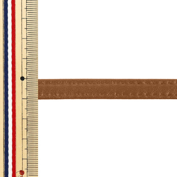 【数量5から】 手芸用テープ 『合皮四折りステッチテープ 約10mm幅 123番色 JTT-G1022』