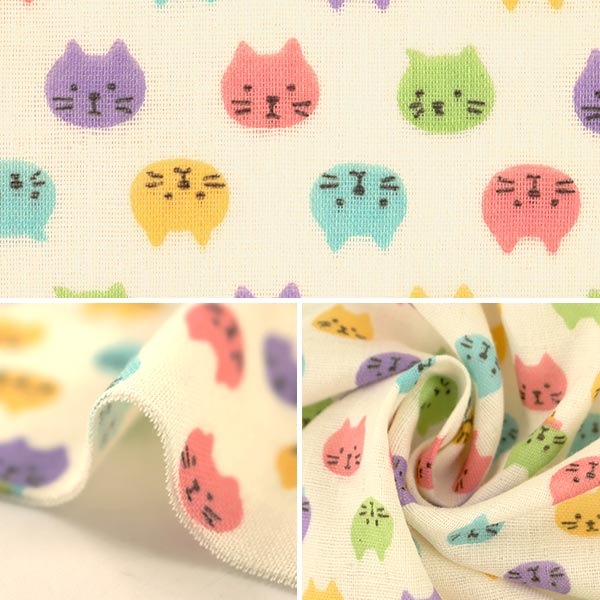 【数量5から】 生地 『Wガーゼ (ダブルガーゼ) カラフル KTS3744-A』 COTTON KOBAYASHI コットンこばやし 小林繊維