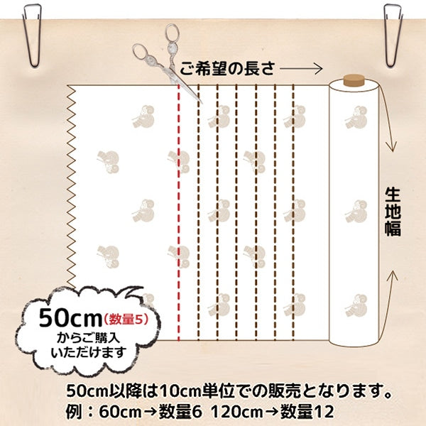 【数量5から】 生地 『11号帆布 生成 KHC1100』