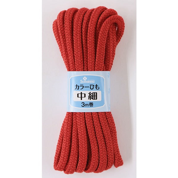 手芸ひも 『カラーひも 中細 赤 26-151』 Clover クロバー