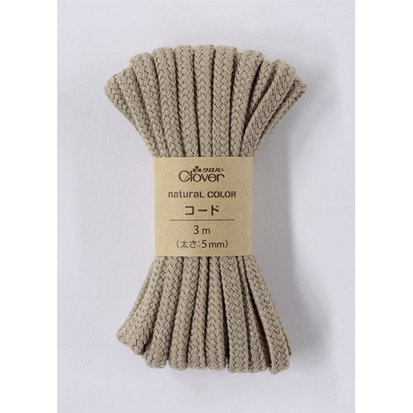 手芸ひも 『ナチュラルカラーコード ミルクティー 26-195』 Clover クロバー