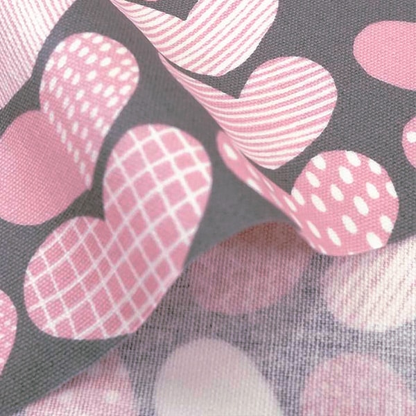 Tissu "Kippis OxfordstratifiéTissu coupé Coeur b kpork-17b"