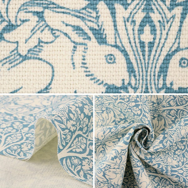 【数量5から】 生地 『moda fabrics William Morris ウィリアムモリス Brother Rabbit ライトブルー 8211-24T』