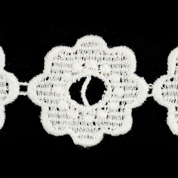 【数量5から】 レースリボンテープ 『ケミカルレース 白 幅約22mm 25123』