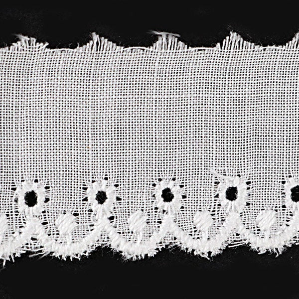 【数量5から】 レースリボンテープ 『綿レース 白 幅約20mm 2360564』