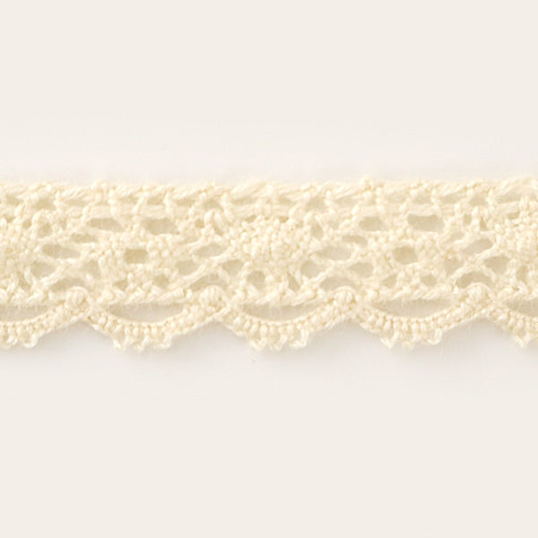 【数量5から】 レースリボンテープ 『トーションレース 生成 幅約10mm 21022-E』
