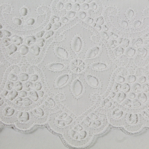 【数量5から】 レースリボンテープ 『綿レース 幅広 オフホワイト 約17cm 23378-1』