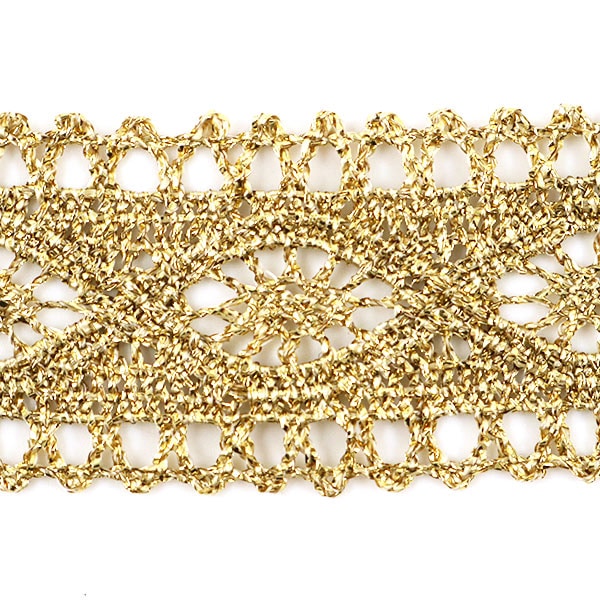 【数量5から】 レースリボンテープ 『ラメトーション 約25mm幅 ゴールド 38-G』