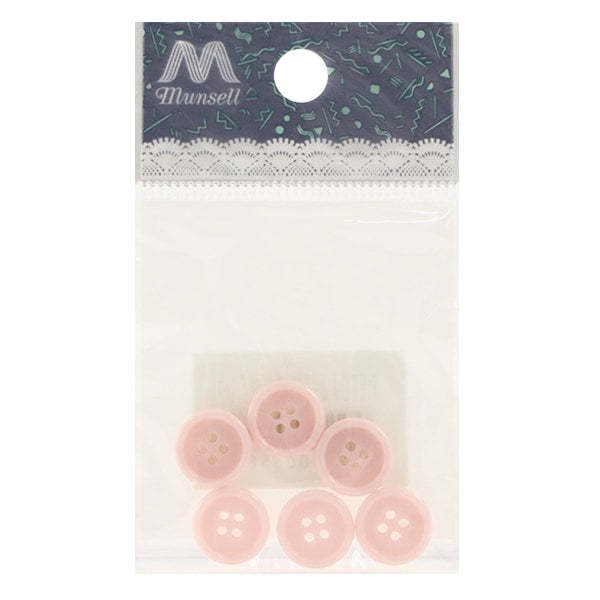 زر "زر رباعي الفتحات 11.5 ملم 6 قطع وردي PYTD10-11.5"