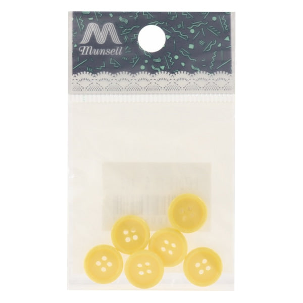 زر "زر رباعي الفتحات 11.5 ملم 6 قطع أصفر PYTD10-11.5"