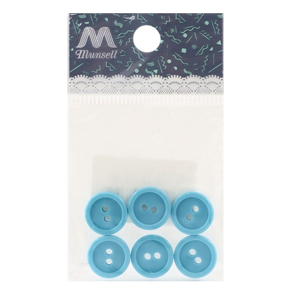 زر "فتحتين زر 13 ملم 6 قطع أزرق فاتح PYTD20-13"